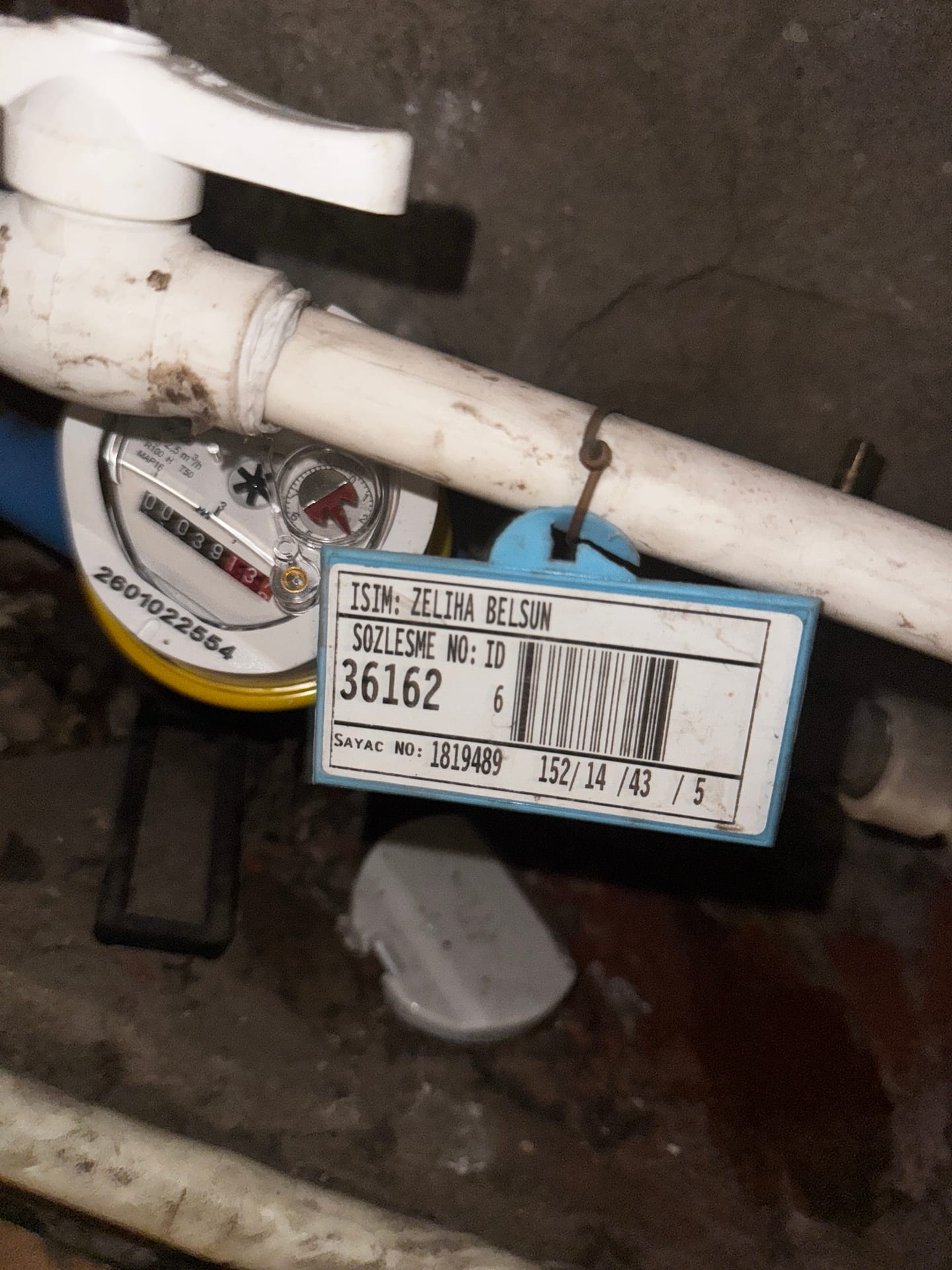 Plumbing repair evidence 1